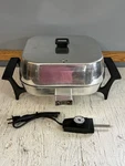 Vintage Sunbeam Cast Aluminum Electric Skillet Frying Pan #fp-p Vented Domed Lid. Fixed Price $49.99.
