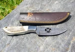 Damascus Steel Tactical Hunting Knife Cut-out Deer Design & Antler Handle. Fixed Price $49.99.