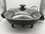 Rival Square Nonstick Coated Electric Skillet & Glass Lid, Black CKRVSK11. Fixed Price $14.87.