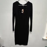 Gb Black Knit Ribbed Bodycon Dress M. Fixed Price $8.40.
