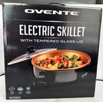 New Sealed, Ovente 12" Electric Skillet, Temped Glass Lid, 1400 Watt SK11112CO. Fixed Price $9.95.