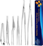 Jetkong Pcs Cooking Tweezer Tongs, 12'' And 6.3" Stainless Steel Kitchen Tw.... Fixed Price $18.96.