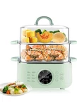 Spoonlemon Electric 9.3L 2-TIER Digital Food Steamer Pastel Green Open Box. Fixed Price $64.99.