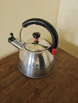 Vintage Farberware Stainless Steel Whistling Tea Kettle 2 Qt K7055. Fixed Price $18.99.
