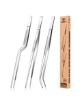 Fine Cooking Tweezers Set, Professional Stainless Steel Food Tongs, Kitchen B.... Fixed Price $39.58.