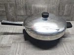 Vintage Farberware B3301 Electric Fry Pan Stainless Steel 12 Skillet W/ Lid. Fixed Price $35.97.