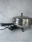 Vintage Farberware 12" Skillet Electric Fry Pan Dome Lid Stainless 310-A Working. Fixed Price $34.95.