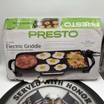 Presto 07061 22 Inch Electric Grill Griddle With Removable Handles Black. Fixed Price $60.99.