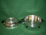 West Bend Society Liquid Oil Core Waterless Cookware Electric Skillet Frying Pan. Fixed Price $199.99.