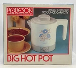 Vintage Robeson Big Hot Pot 32 Ounce Capacity HP2-1408WH 06 95 99 Tested. Fixed Price $14.99.