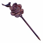 Decorative Garden Hose Guide Bird Rose Cast Iron Flower Bed Stake 12.5". Fixed Price $8.00.