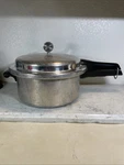 Vtg Mirro-matic Quart Pressure Pan Cooker 396 Aluminum Usa Mcm Jiggler Trivet. Fixed Price $49.95.
