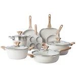 Country Kitchen Non-stick Cast Aluminum Cookware Set Cream, 13 Scratch & Dent. Fixed Price $94.68.