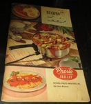 Pamphlet National Presto Automatic Electric Skillet -C1954 Recipes + Instruct. Fixed Price $8.95.