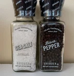 Olde Thompson Mediterranean Sea Salt & Black Pepper Grinder Combo Pack Kosher. Fixed Price $14.00.