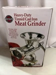 Norpro Heavy Duty Meat Grinder Tinned Cast Iron Healthy Organic Living Nib. Fixed Price $41.95.