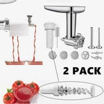 2PC For Kitchenaid Stand Mixer Food Meat Grinder + Juicer Attachment. Fixed Price $49.89.
