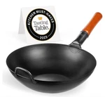 Yosukata Carbon Steel Wok 13,5 Stir Fry Pans - Chinese With Flat Bot. Fixed Price $55.00.