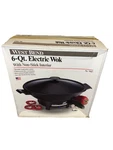Vintage West Bend 6 Quart Electric Wok Black 79117 New Open Box 1993. Fixed Price $59.99.