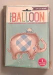 Unique Floral Blue Elephant Boy Baby Shower 29" Mylar Foil Balloon New Nip. Fixed Price $9.00.