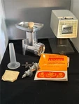 Montgomery Ward Electric Meat Grinder Food Chopper & Accessories Vintage. Fixed Price $39.99.