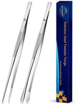 Jetkong Pcs 12INCH Cooking Stainless Steel, Straight Food Tweezers.... Fixed Price $22.35.