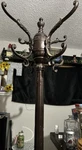 Antique English Style Cast Iron Cost Rack 1940. Fixed Price $600.00.