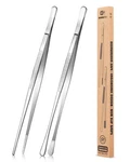 Pcs 12-INCH Kitchen Tweezers Fine Tongs, Stainless Steel Profession.... Fixed Price $25.43.