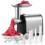 Electric Meat Grinder, Sausage Stuffer With 3 Tubes, 2 Large, Black. Fixed Price $100.29.