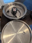 Saladmaster 304/316TI 12" Electric Skillet Titanium Stainless Oil Core SA012OCU. Fixed Price $250.00.