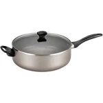 6 Quart Jumbo Cooker/ Chef's Pan With Helper Handle Glass Lid, Champagne. Fixed Price $51.99.