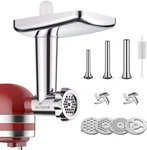 Kitchenaid Stainless Steel Meat Grinder Attachment With Sausage Stuffer. Fixed Price $108.99.