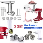 Meat Grinder + Prep Slicer Shredder Attachment For Kitchenaid Standmixer. Fixed Price $54.89.