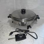 Saladmaster 7817 Stainless Steel 11" Electric Skillet Pan With Vapor Lid Tested. Fixed Price $50.00.