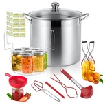 Brisunshine 21.5 Qt Stainless Steel Canning Pot Kit W/ Rack & Tools. Fixed Price $94.72.