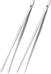 Chefbee Kitchen Cooking Tongs Tweezers - 2PCS 12" Stainless Inches, Silver. Fixed Price $9.11.
