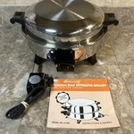 Regal Ware Society 12" Stainless Electric Liquid Core Skillet W/ Dome Lid K7253. Fixed Price $59.88.