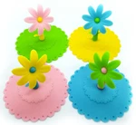 4 Pack - Silicone Cup Lid Mug Glass Cover Anti Dust Coffee Tea Wine Flowers. Fixed Price $11.25.