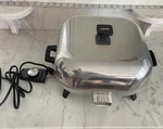 Vintage 11.5" Sunbeam Cast Aluminum Electric Skillet Frying Pan #61B-1 Domed Lid. Fixed Price $40.83.