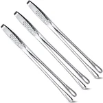 3 Pcs 9.4INCH Korean Bbq Tongs Stainless Steel Kitchen Tweezers Grill For Coo.... Fixed Price $15.57.