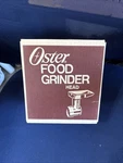 Vintage Oster Food Grinder Head Model 945-01B Stainless Steel Attachment Kit. Fixed Price $26.02.