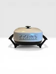 Vtg West Bend Blue Flower 72616 Electric Griddle Skillet Fryer Works Great 11. Fixed Price $20.39.