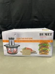 Bumet 16 Cup Steel Bowl 850W Electric Food Processor,led Timer. 3-TIERED Cutti. Fixed Price $63.99.