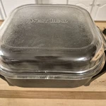 Vintage West Bend Electric Skillet With Unique Glass Top Submersible Tested. Fixed Price $25.99.