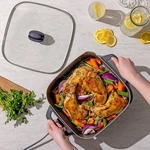 12-INCH Ceramic Electric Skillet W/glass Cover &cast Aluminum Base Easy Cleaning. Fixed Price $50.34.