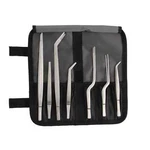 Mercer Culinary Precision Plus 8-PIECE Plating Tongs Set W/ Heavy Duty Roll. Fixed Price $77.12.