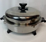 Health Craft 12" Electric Skillet K7273 Waterless Stainless Cookware 1150 Watts. Fixed Price $59.79.