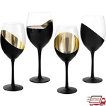 Luxury Wine Glass Set Of 4 Tilted Stemware Elegant Party Drinkware Gifts New. Fixed Price $63.98.