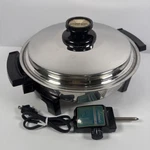 Kitchen Craft West Bend Stainless Steel Liquid Core Electric Skillet 11" E19762. Fixed Price $59.97.