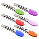 Hinmay Small Tongs With Silicone Tips Mini Serving 7-INCH, 6 Colors. Fixed Price $22.25.